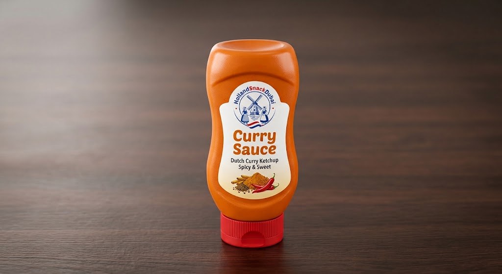 Bottle of curry sauce